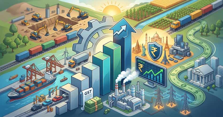 भारतीय अर्थव्यवस्था की मजबूत रफ्तार: Q2 में 7.35% रह सकती है GDP ग्रोथ, वित्त मंत्रालय ने जारी की रिपोर्ट