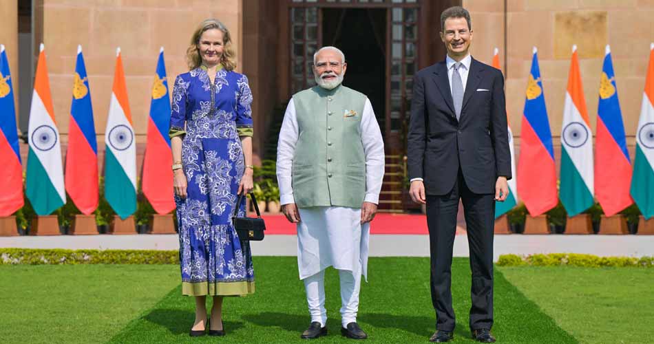 पीएम मोदी से मिले लिकटेंस्टाइन के प्रिंस एलोइस, द्विपक्षीय संबंधों पर चर्चा